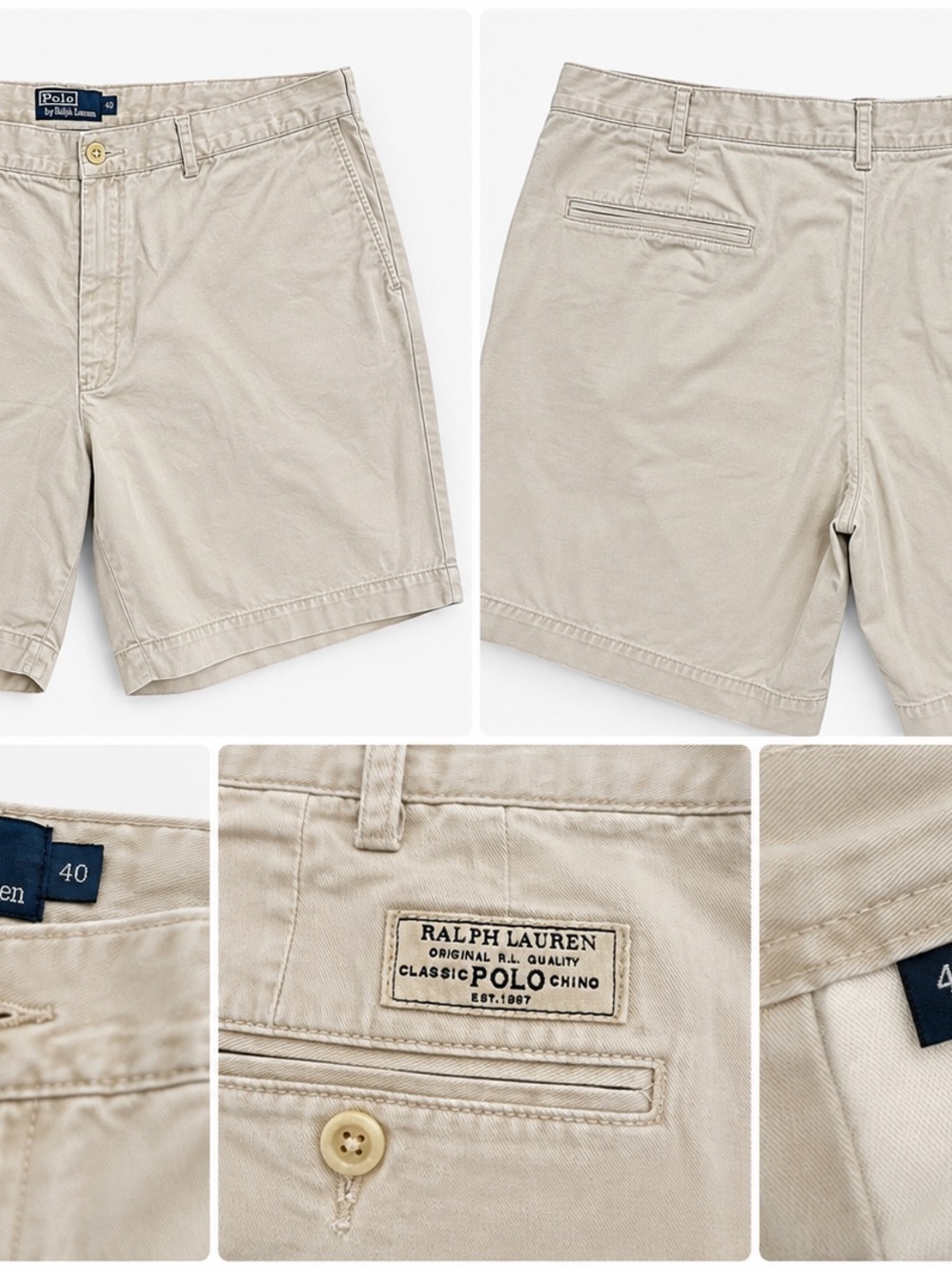 Ralph Lauren Polo Chino Shorts in Light Khaki